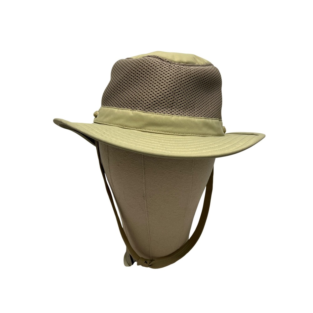 Tilley LTM6 Airflo Khaki Tan Nylon Mesh Sun Hat UPF 50+ Made in Canada Mens